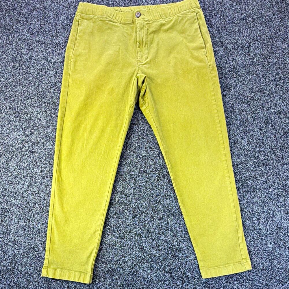 Bonobos Men's Slim Tapered Chino Pants Green 32 Twill Cotton Stretch